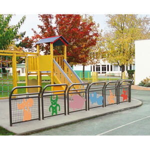 Barrière, aires de jeux, école
