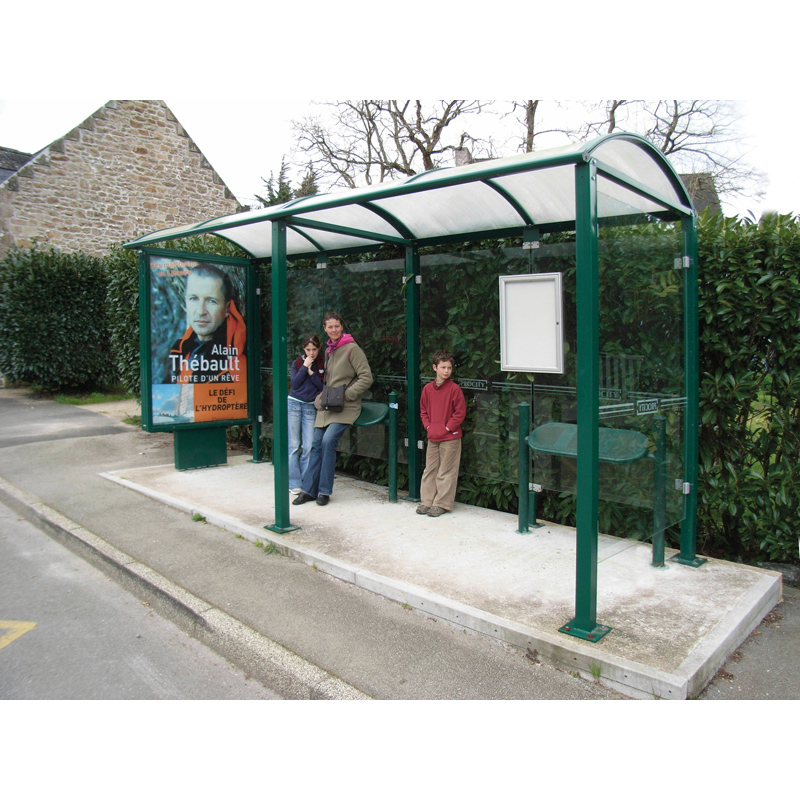 abris bus poteaux carrés