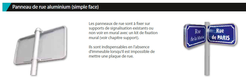 panneau avec nom de rue