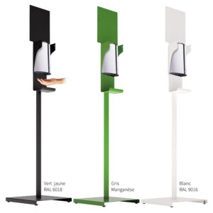 Station de désinfection des mains automatique, 3 coloris