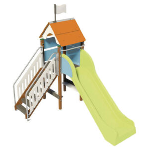 aire de jeu, tobogan, tour, escalier, collectivités